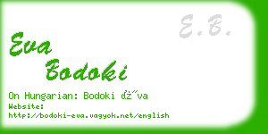 eva bodoki business card